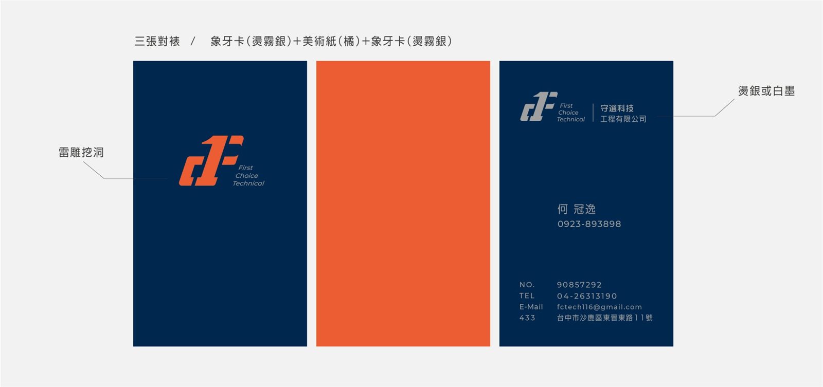 守選科技名片三張對裱工法規格